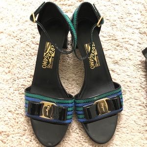 Salvatore Ferragamo 3 inch block heels